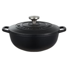 Black Cast Iron Round Casserole